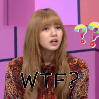 😟 WTF? question, shock, expression, lisa telegram sticker
