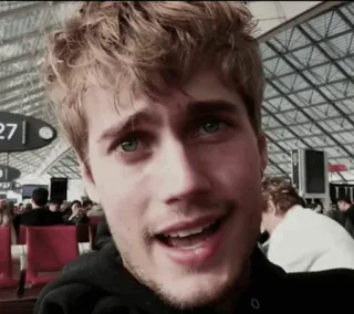 🍪 man, portrait, face, airport, blond telegram sticker