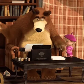 🧸 Masha and the Bear cartoon, bear, masha, child, cute telegram sticker