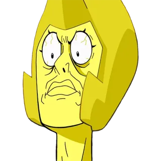 😡 Yellow Diamond Steven Universe 만화, 웃긴, 노란색, 캐릭터, 밈, 화난 telegram sticker