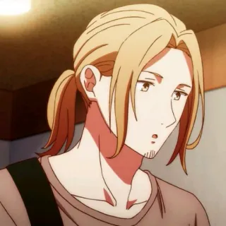 🖇 Anime, Mann, blonde Haare, Cartoon, Porträt whatsapp sticker