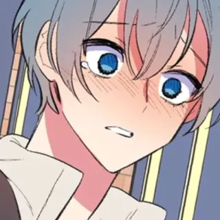 😢 动漫, 漫画, 男孩, 可爱, 表情, 脸, 插画 whatsapp sticker