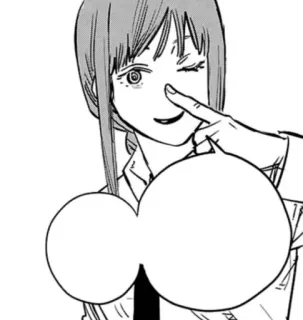 😉 Makima Chainsaw Man anime, manga, makima, chainsaw man, wink, pointing telegram sticker
