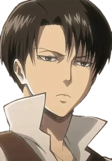 😑 Levi Ackerman Attack on Titan anime, character, attack on titan, levi, levi ackerman, cartoon telegram sticker