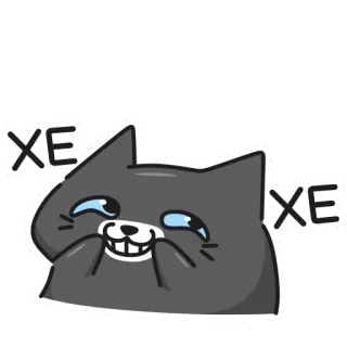 😈 XE XE gatto, animale, carino, divertente, meme, adesivo, cartone animato telegram sticker