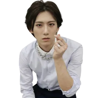 ❤️ kpop, asian, male, idol, singer, entertainment, finger heart telegram sticker