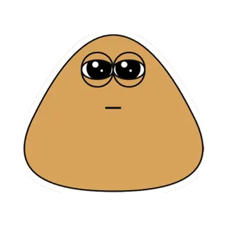 😕 Pou jogo para celular, animal de estimação digital, animal de estimação virtual, fofo telegram sticker