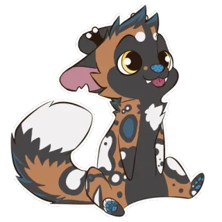 😛 chien, dessin animé, mignon, chiot, animal, dessin whatsapp sticker
