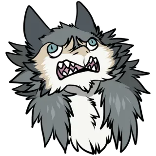 🧀 angry, wolf, cartoon, animal, illustration telegram sticker