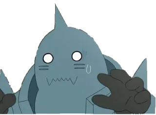 😨 Alphonse Elric Fullmetal Alchemist Anime, Mangá, Fullmetal Alchemist, Alphonse Elric, Desenho animado, assustado, preocupado telegram sticker