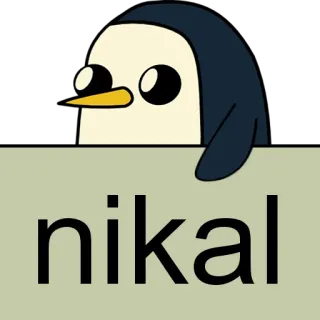 🐧 nikal Pinguin, Cartoon, Tier, Aufkleber telegram sticker