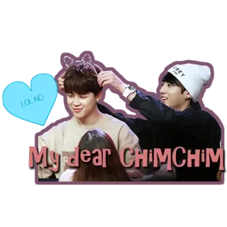 ❤️ LOL NO
My dear CHIMCHIM kpop, bts, jimin, jungkook, chimchim, mignon, autocollant telegram sticker