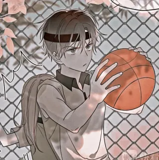 🦔 Koszykówka, Sport, Anime, Manga, Kreskówki, Sportowiec telegram sticker