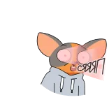 😍 СЯЯЯП Katze, geschockt, Anime, russisch whatsapp sticker