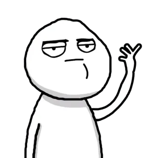 😐 Cartoon, Sarkasmus, Geste, Mittelfinger telegram sticker
