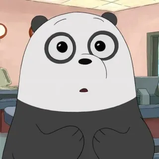 🐼 Panda We Bare Bears cartoon, animal, panda, bear, we bare bears, cute, cartoon network telegram sticker