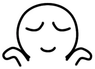 😌 semplice, carino, faccia, minimalista, cartoni animati, felice, abbracci telegram sticker