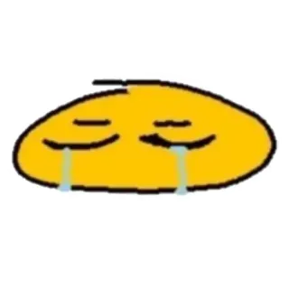 😭 traurig, weinen, emoji, gelb, emoticon, tränen telegram sticker