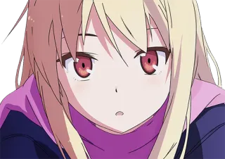😳 Anime, Dziewczyna, Słodkie, Kreskówka, Blond włosy telegram sticker