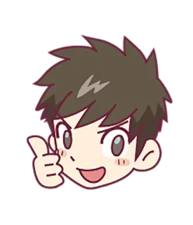👍 Cartoon, Personage, Duim omhoog, Positief, Goedkeuring telegram sticker