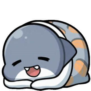 胖鯊魚鯊西米2 @Stickers_AChansp whatsapp stickers