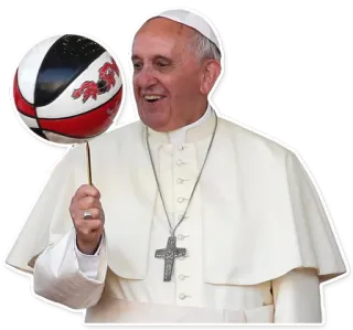 🏀 Pope Francis papa, Francesco, cattolico, cristiano, pallacanestro telegram sticker