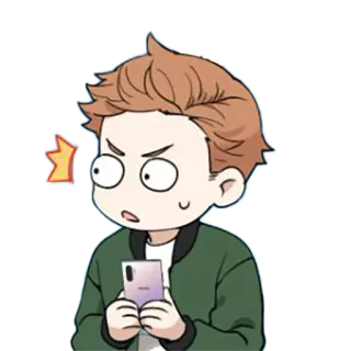 ‼️ Мультик, Эмодзи, Стикер, Удивлен, В шоке telegram sticker