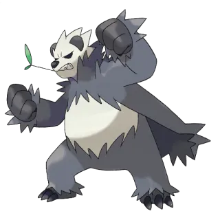 👿 Pangoro Pokemon Pangoro, Pokémon, Vecht, Dark, Panda, Beer telegram sticker