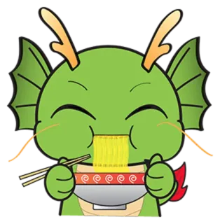 🍜 naga, mie, ramen, imut, makanan, kartun, sumpit telegram sticker