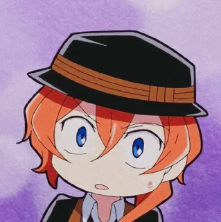 🥀 Chuuya Nakahara Bungo Stray Dogs Anime, Chibi, Bungo Stray Dogs, Chuuya Nakahara, Cartoon, Charakter whatsapp sticker