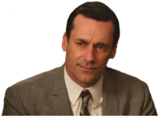 🤨 Don Draper Mad Men Don Draper, Mad Men, Jon Hamm, AMC, Série de TV, Publicidade whatsapp sticker