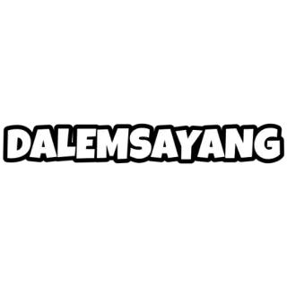 ❓ DALEMSAYANG typographie, noir et blanc, texte, mot, indonésien telegram sticker