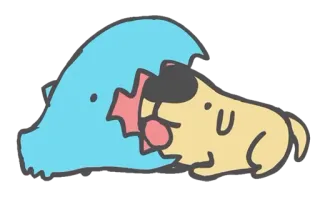 🍗 cachorro, desenho animado, animal, morder, fofo telegram sticker