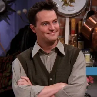 😇 Chandler Bing Friends Chandler Bing, Friends, sitcom, Matthew Perry, personnage telegram sticker