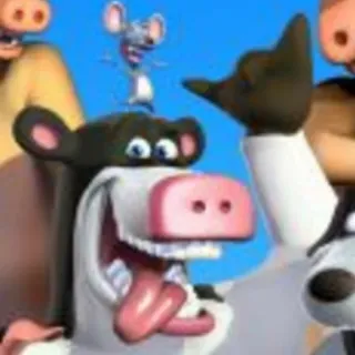 😛 granja, Otie, dibujos animados, vaca, animado telegram sticker
