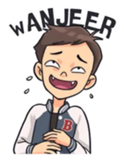 😂 WANJEER 漫画, キャラクター, ステッカー, 表情, ユーモア telegram sticker