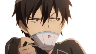 🤔 Kirito Sword Art Online Anime, Kirigaya Kazuto, Thé, SAO, Sword Art Online telegram sticker