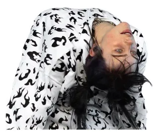 👻 Billie Eilish Билли Айлиш, певица, знаменитость, музыка, портрет, пламя telegram sticker