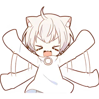 😆 Anime, Katze, Chibi, Süß, Manga whatsapp sticker