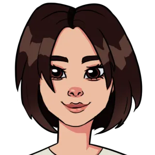 🙂 女人, 女孩, 肖像, 人, 脸 telegram sticker