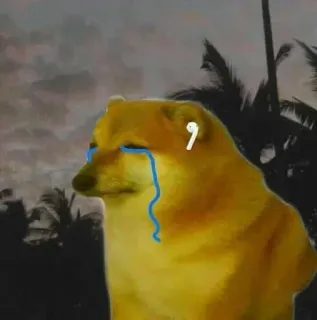 😭 doge 表情包, 狗, 难过, 哭, Cheems telegram sticker