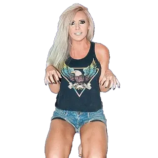 🙌 femme, shorts, débardeur, blonde, aigle telegram sticker