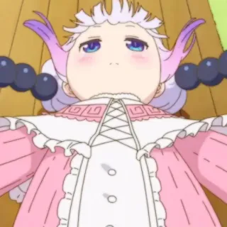 🍚 Kanna Kamui Miss Kobayashi's Dragon Maid anime, fofo, Kanna, Kanna Kamui, Dragon Maid, desenho animado, kawaii whatsapp sticker