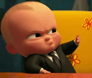 👊 The Boss Baby Baby, Anzug, Cartoon, Boss, Ernst whatsapp sticker