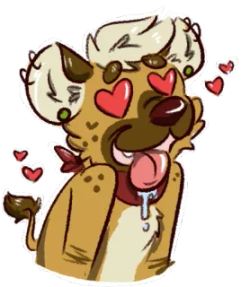 😍 Kreskówka, Zwierzę, Miłość, Serca, Uczucie, Słodkie telegram sticker