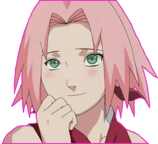 ☺️ Sakura Naruto 사쿠라, 나루토, 애니메이션, 만화, 캐릭터 telegram sticker