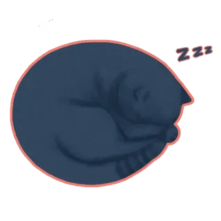 😴 ZZZ gatto, dormire, carino, zzz, animale telegram sticker