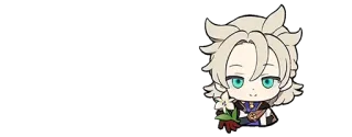 🌟 Albedo Genshin Impact Albedo, Genshin Impact, Anime, Personagem, Adesivo telegram sticker