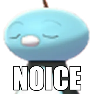 👌 NOICE noice, слайм, милый, синий, мем whatsapp sticker