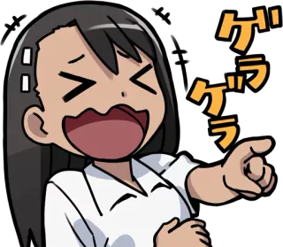 🤣 ゲラゲラ anime, laughing, cartoon, manga, funny, joke telegram sticker